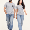 Regular Fit Grey Dryfit T-Shirt – 180 GSM Premium Activewear, Sports & Casual Round Neck Half Sleeve T-Shirt for Men & Women