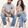 Regular Fit Grey Dryfit T-Shirt – 180 GSM Premium Activewear, Sports & Casual Round Neck Half Sleeve T-Shirt for Men & Women