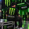 Men's Black Oversized T-Shirt with Monster Energy Inspired Graphic Print Design | Premium Loopknit 240 GSM Fabric | Heavyweight Relaxed Fit Half Sleeve Streetwear T-Shirt for Men